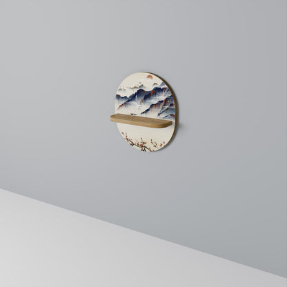 JAPANESE LANDSCAPE Decorative Art Shelf