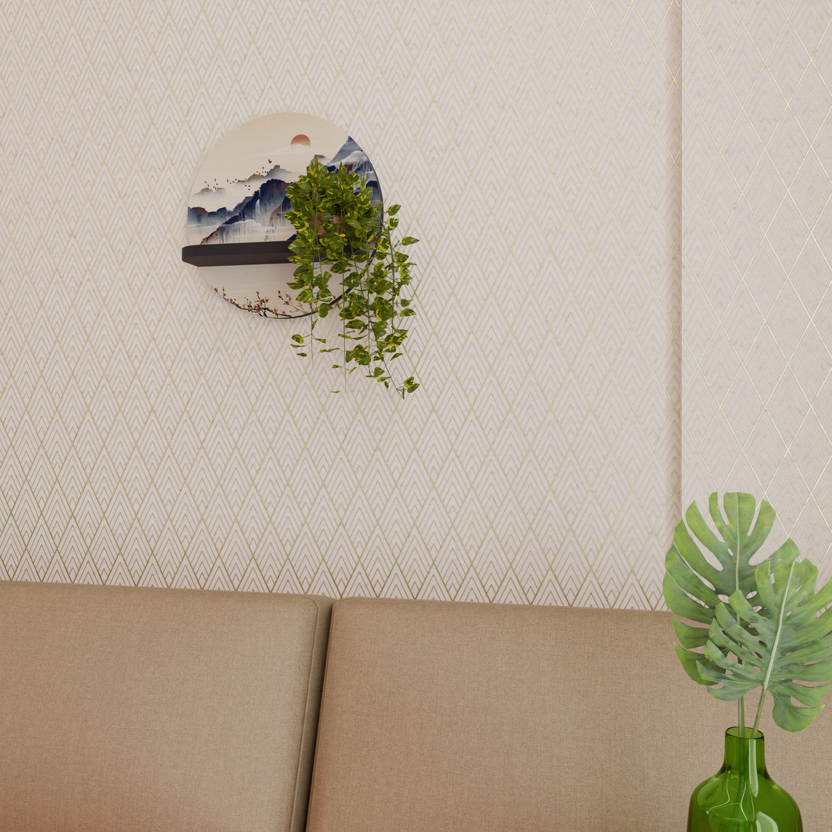 JAPANESE LANDSCAPE Prateleira Artística