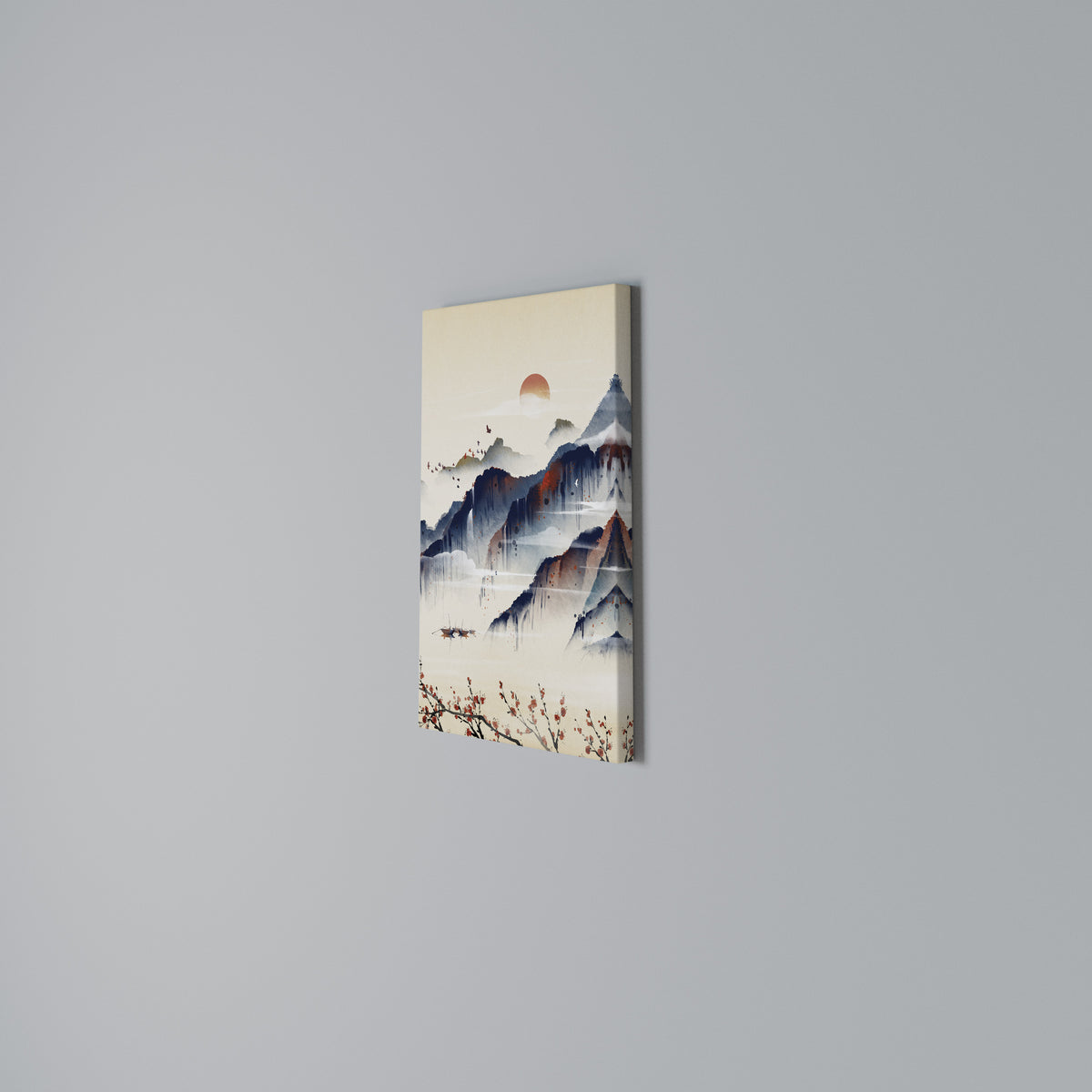 JAPANESE LANDSCAPE Stampa su tela verticale