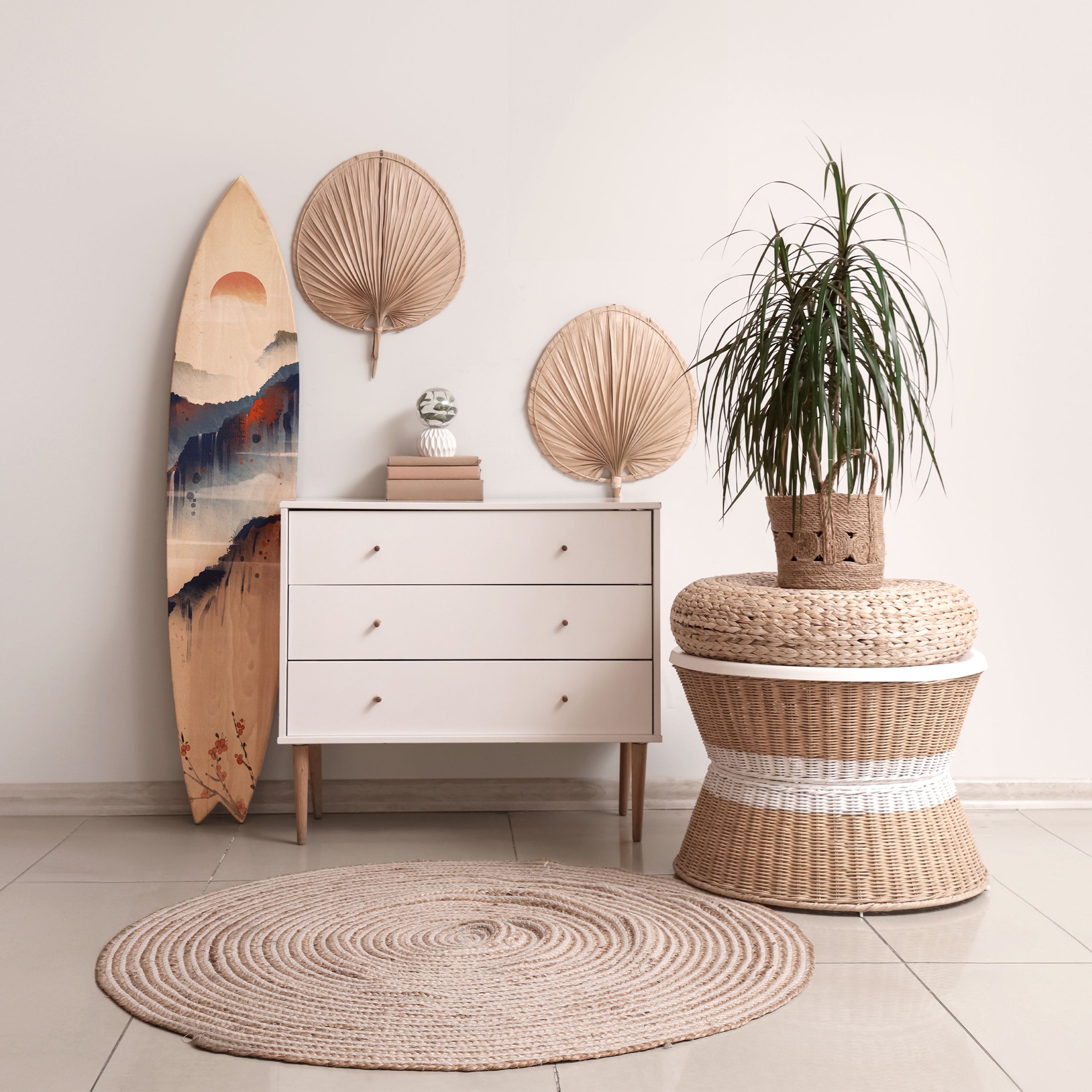 JAPANESE LANDSCAPE Surfboard Decorative Panel