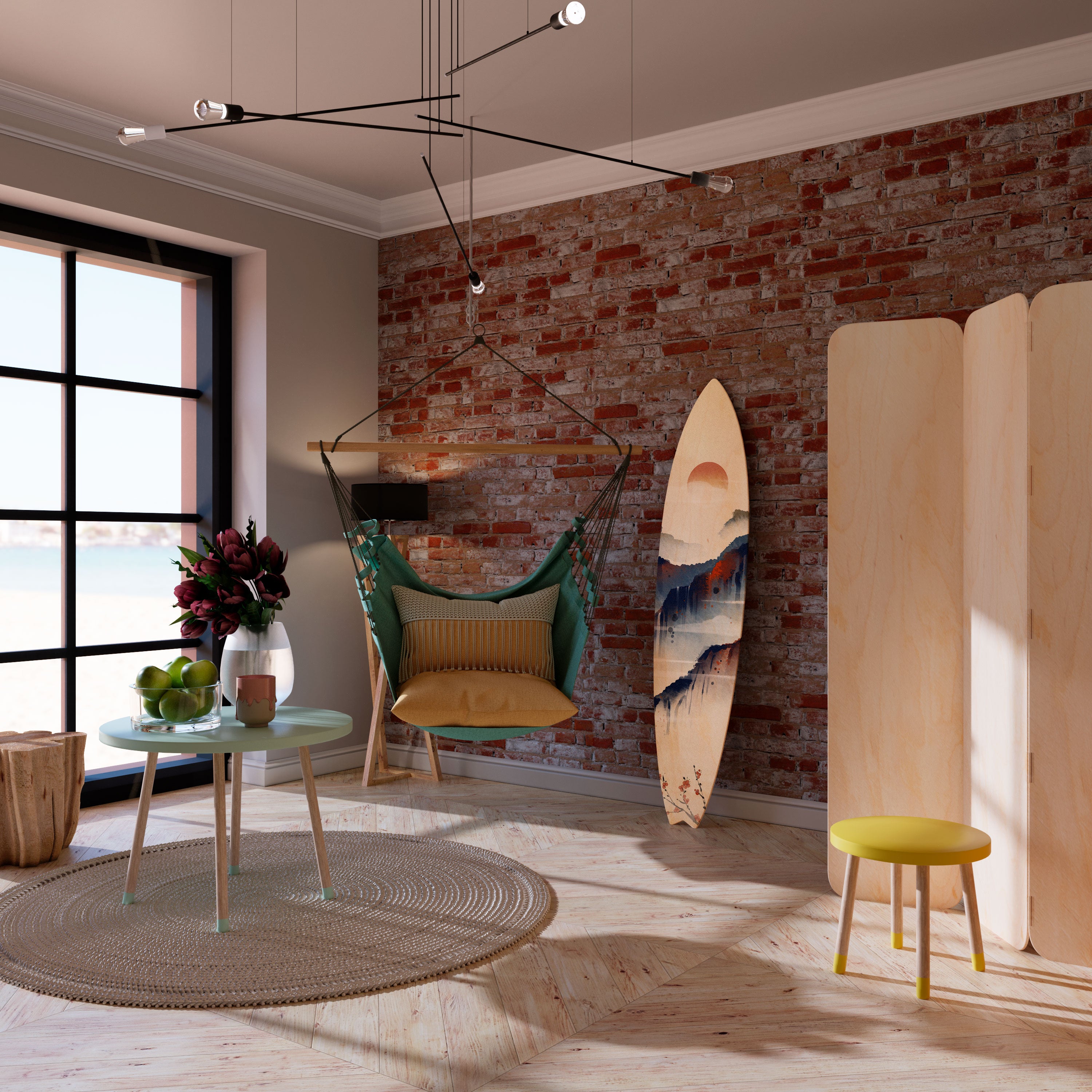 JAPANESE LANDSCAPE Surfboard Decorative Panel