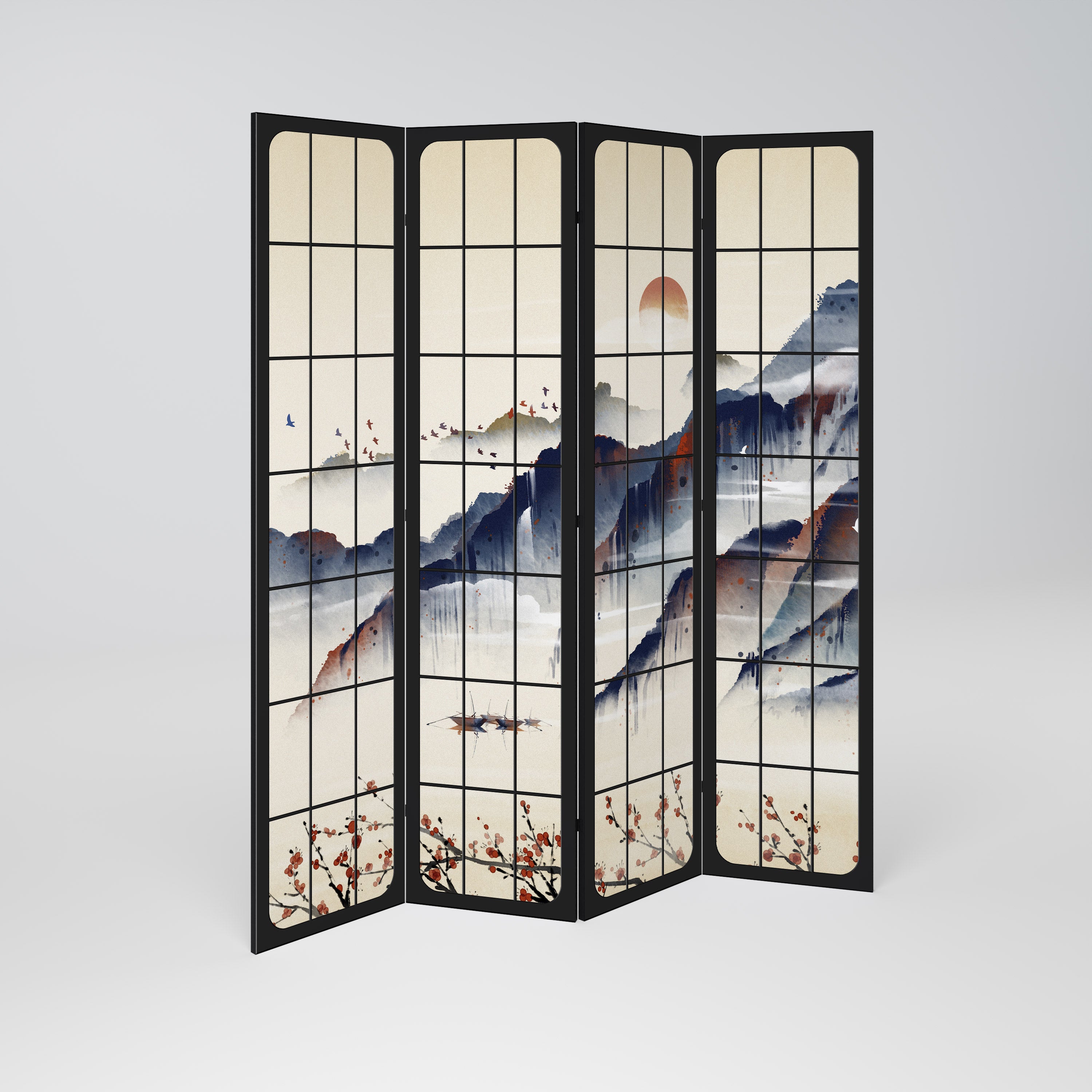 JAPANESE LANDSCAPE Παραβάν με 4 πάνελ