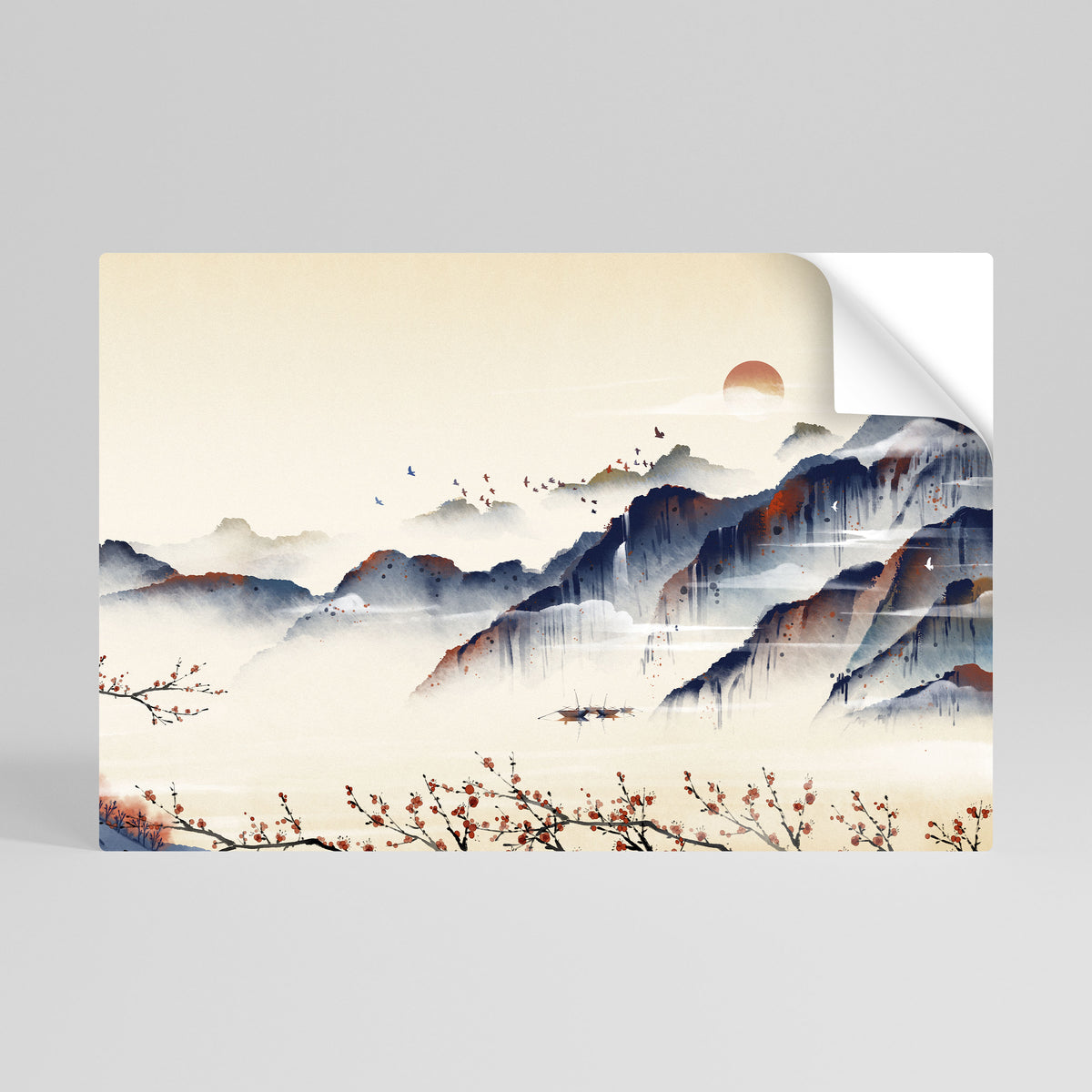 JAPANESE LANDSCAPE Peel and Stick Horizontal Poster