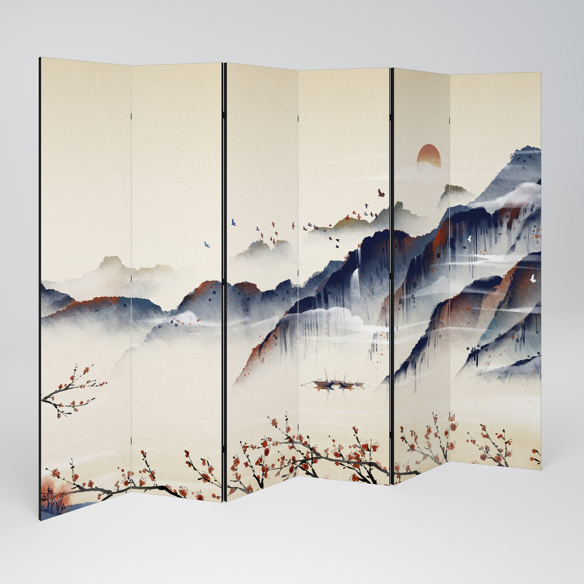 ORIENTAL LANDSCAPE 6-teiliger Paravent
