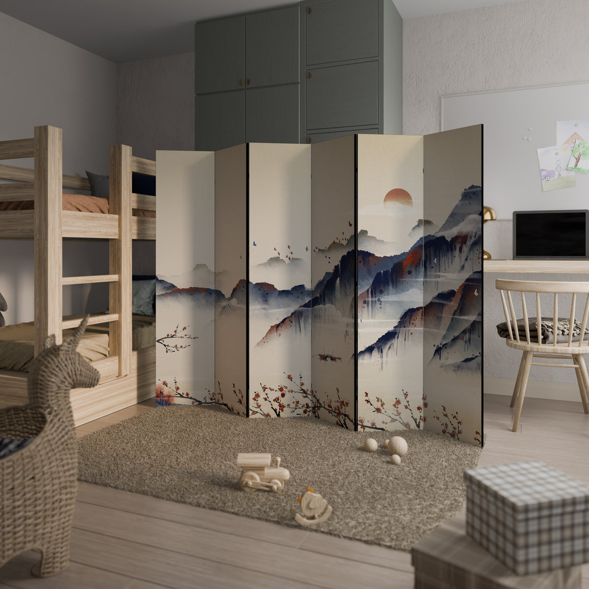 ORIENTAL LANDSCAPE 6-teiliger Paravent