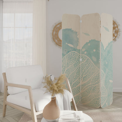 UNDERWATER PLEASURES 3-Panel Plywood Room Divider