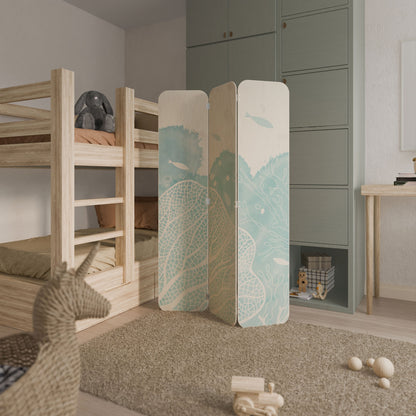 UNDERWATER PLEASURES 3-Panel Plywood Room Divider