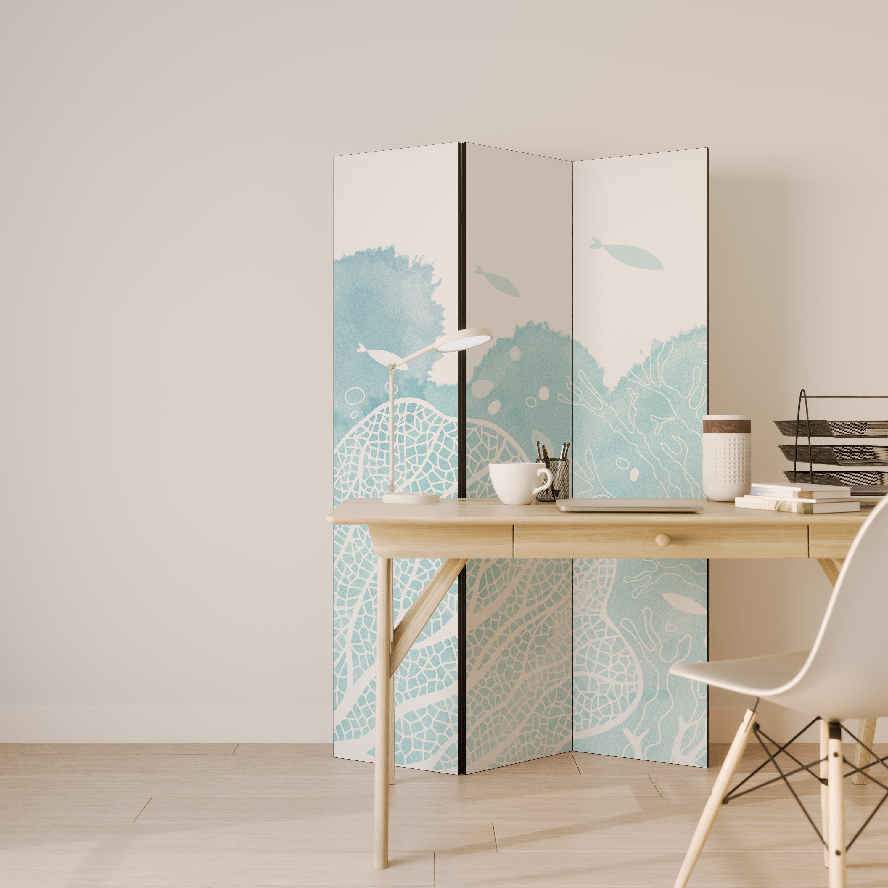 UNDERWATER PLEASURES Dekorativ rumsavdelare – 3 paneler