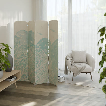 UNDERWATER PLEASURES 4-Panel Plywood Room Divider