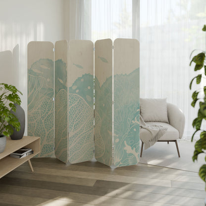 UNDERWATER PLEASURES 5-Panel Plywood Room Divider