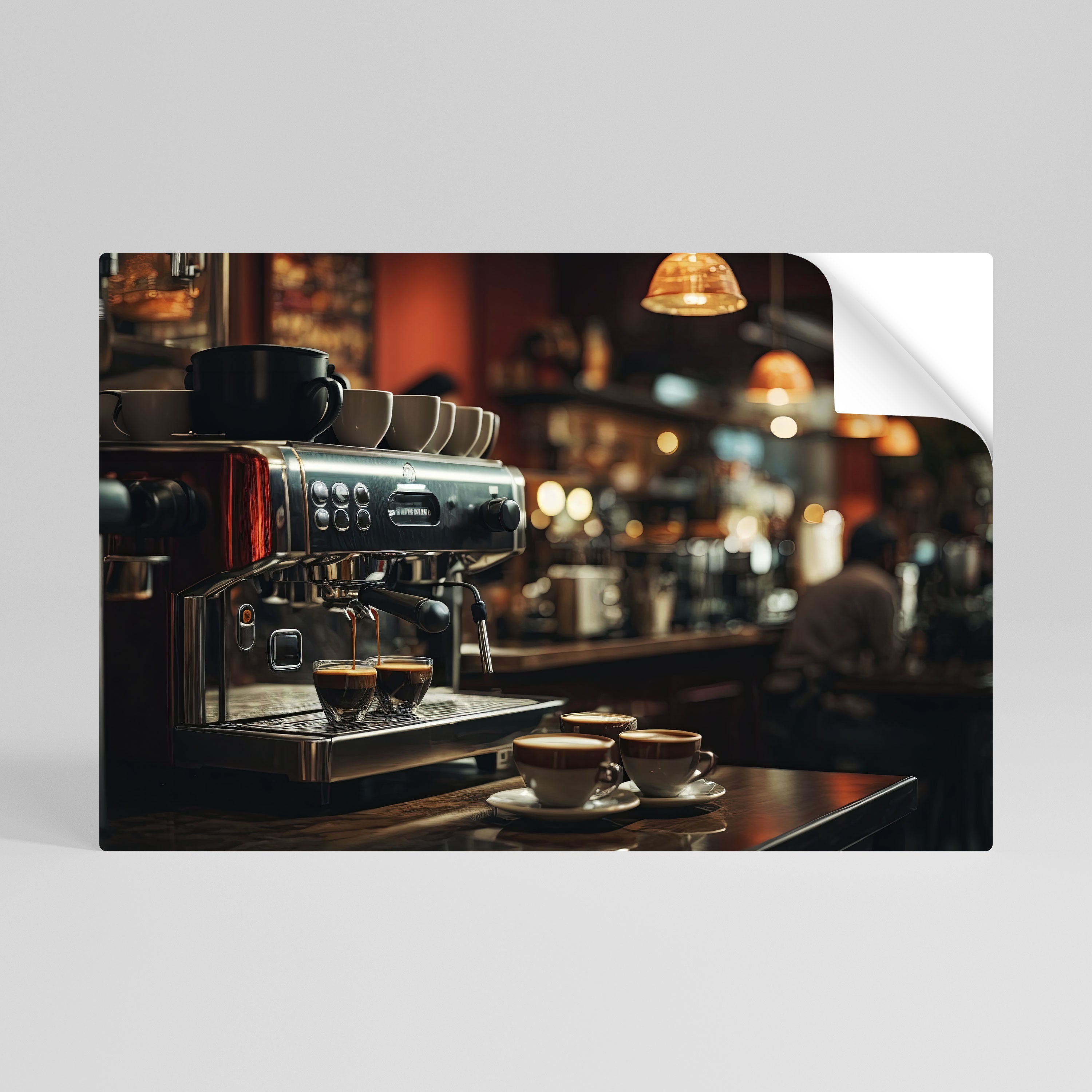 BARISTA’S DREAM MACHINE Peel and Stick Horizontal Poster