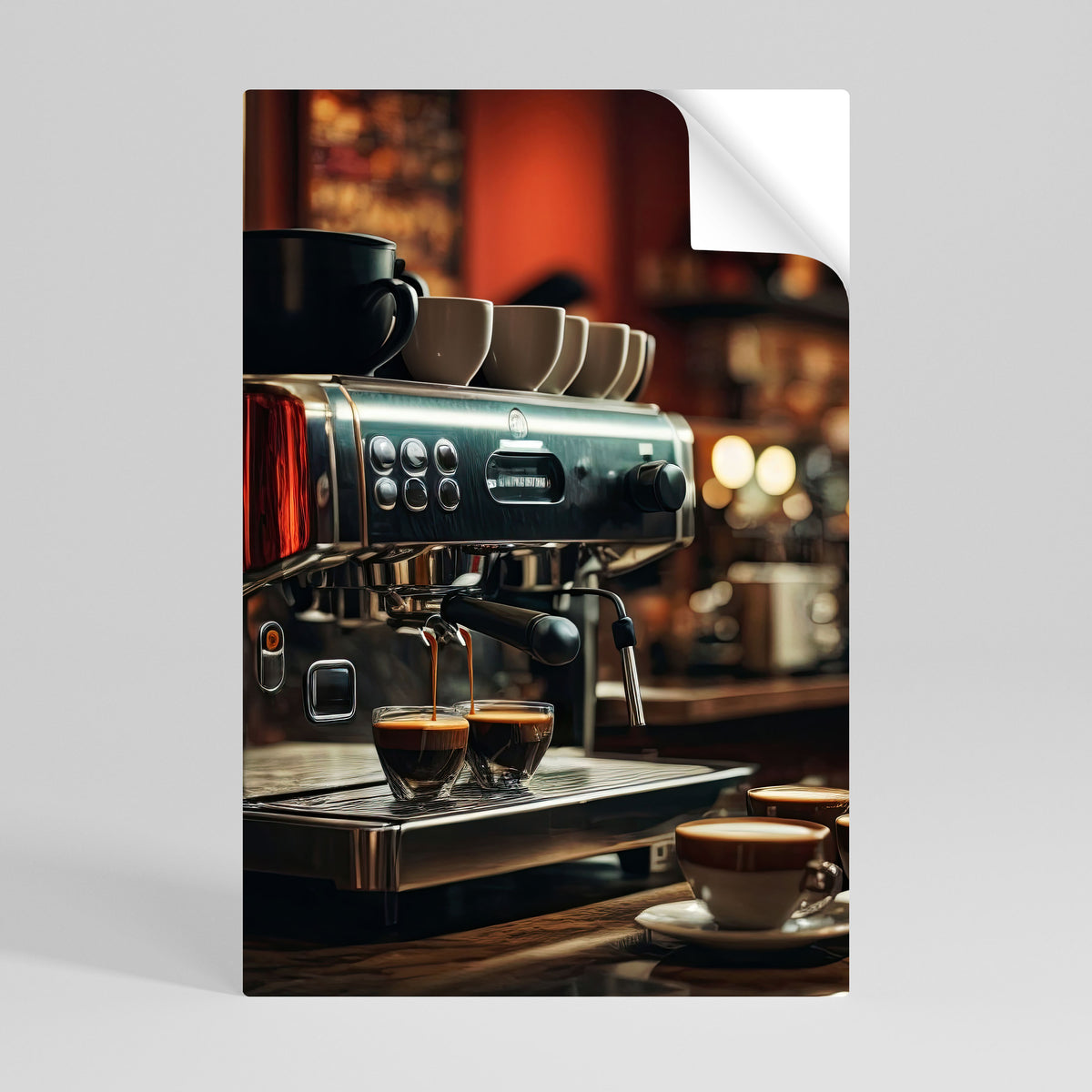 BARISTA’S DREAM MACHINE Póster adhesivo vertical