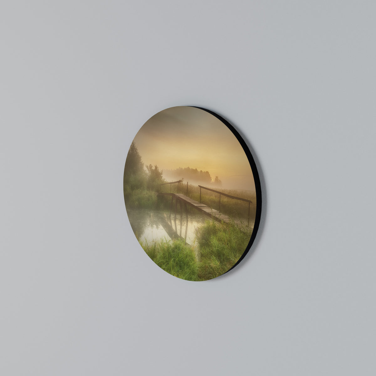 DREAMY HAZE Rundes Wandbild