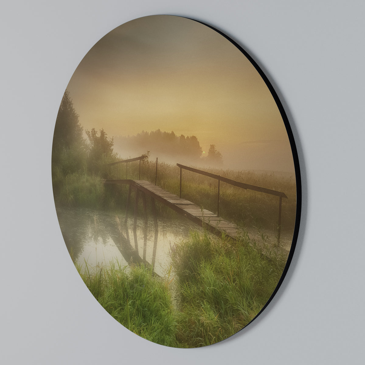 DREAMY HAZE Rundes Wandbild