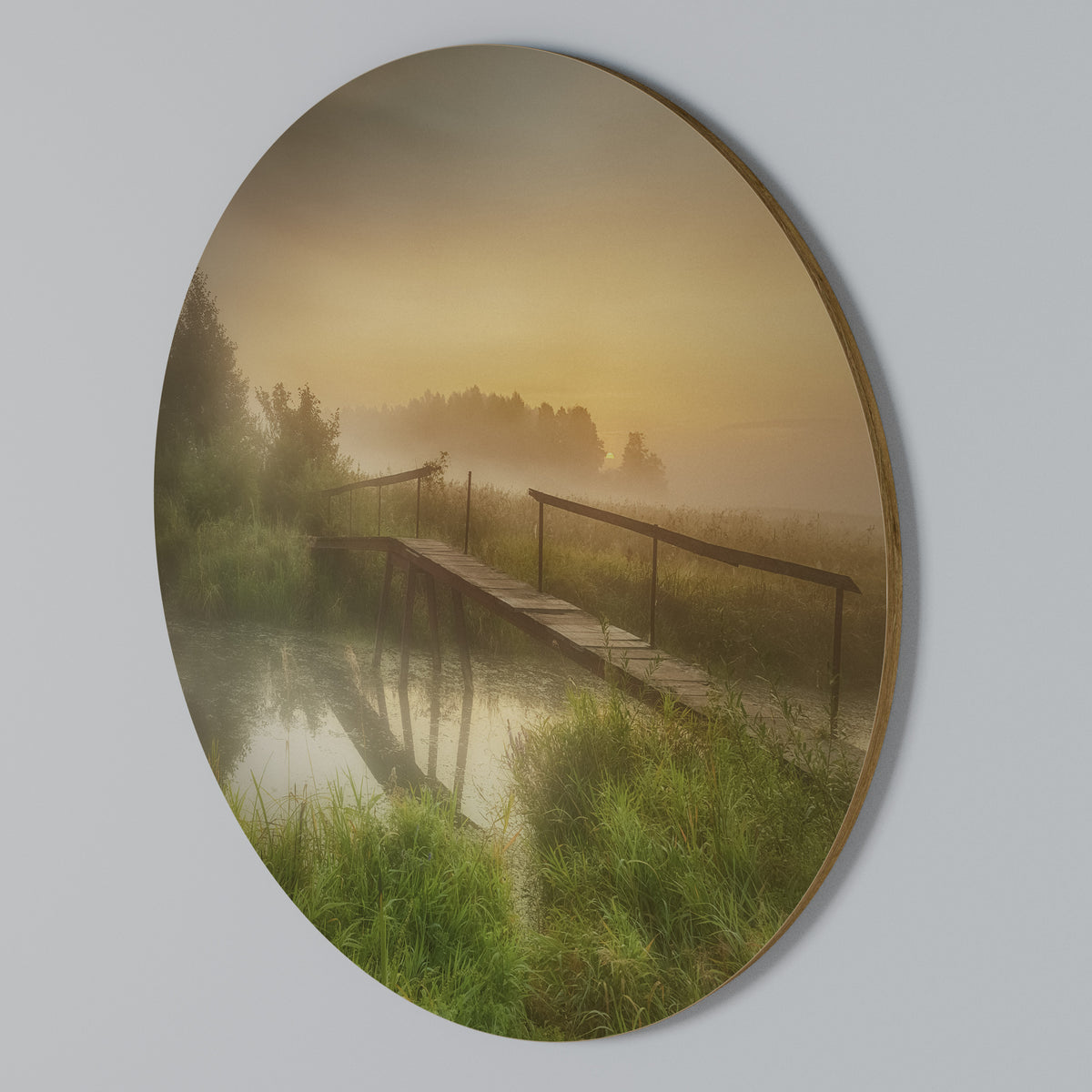 DREAMY HAZE Rundes Wandbild