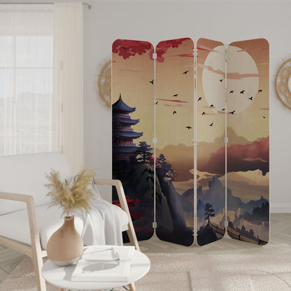 JAPANESE AURA 4-Panel Plywood Room Divider