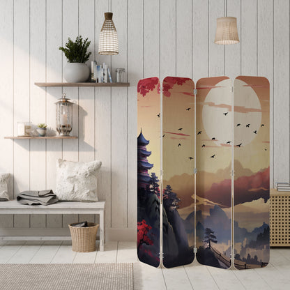 JAPANESE AURA 4-Panel Plywood Room Divider