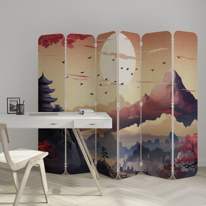 JAPANESE AURA 6-Panel Plywood Room Divider