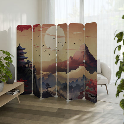 JAPANESE AURA 6-Panel Plywood Room Divider