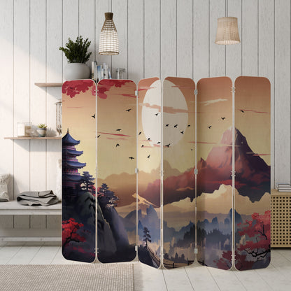 JAPANESE AURA 6-Panel Plywood Room Divider