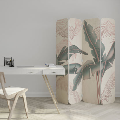 DELICATE BLISS 4-Panel Plywood Room Divider