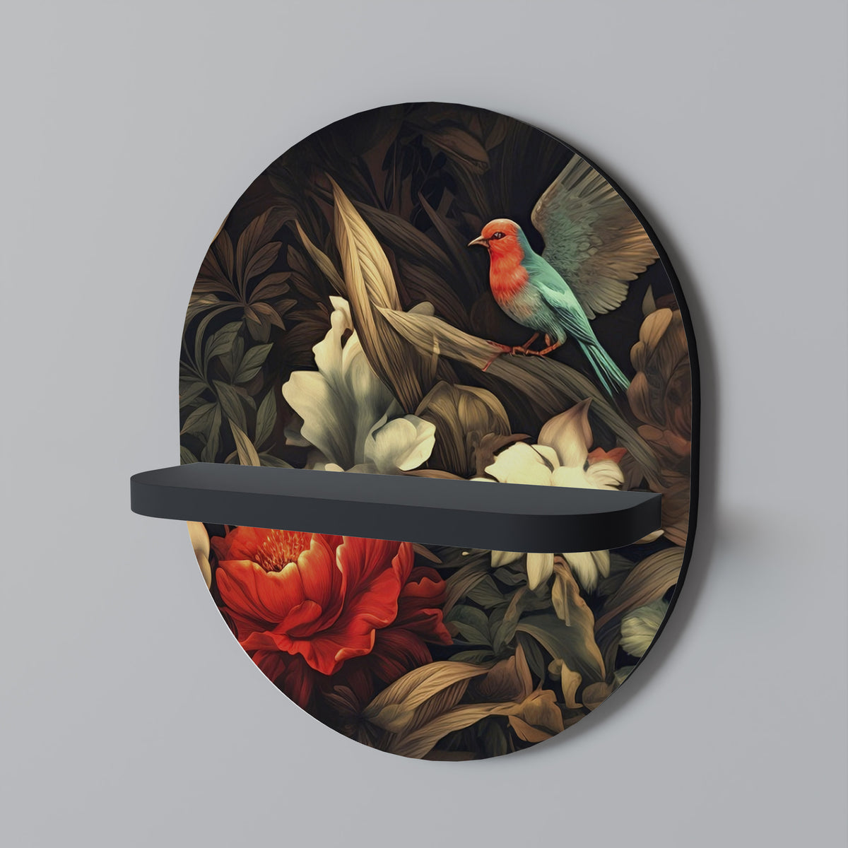 BOTANICAL BIRDSONG Art Shelf