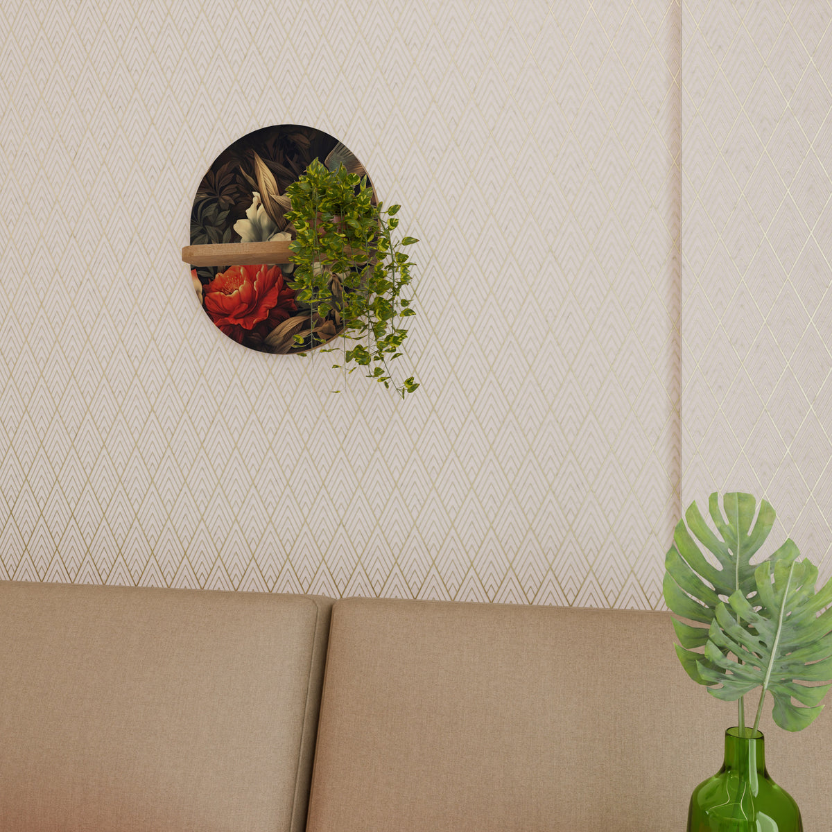 BOTANICAL BIRDSONG Art Shelf