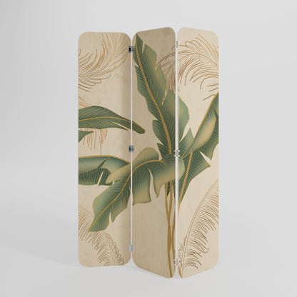 GENTLE HARMONY 3-Panel Plywood Room Divider