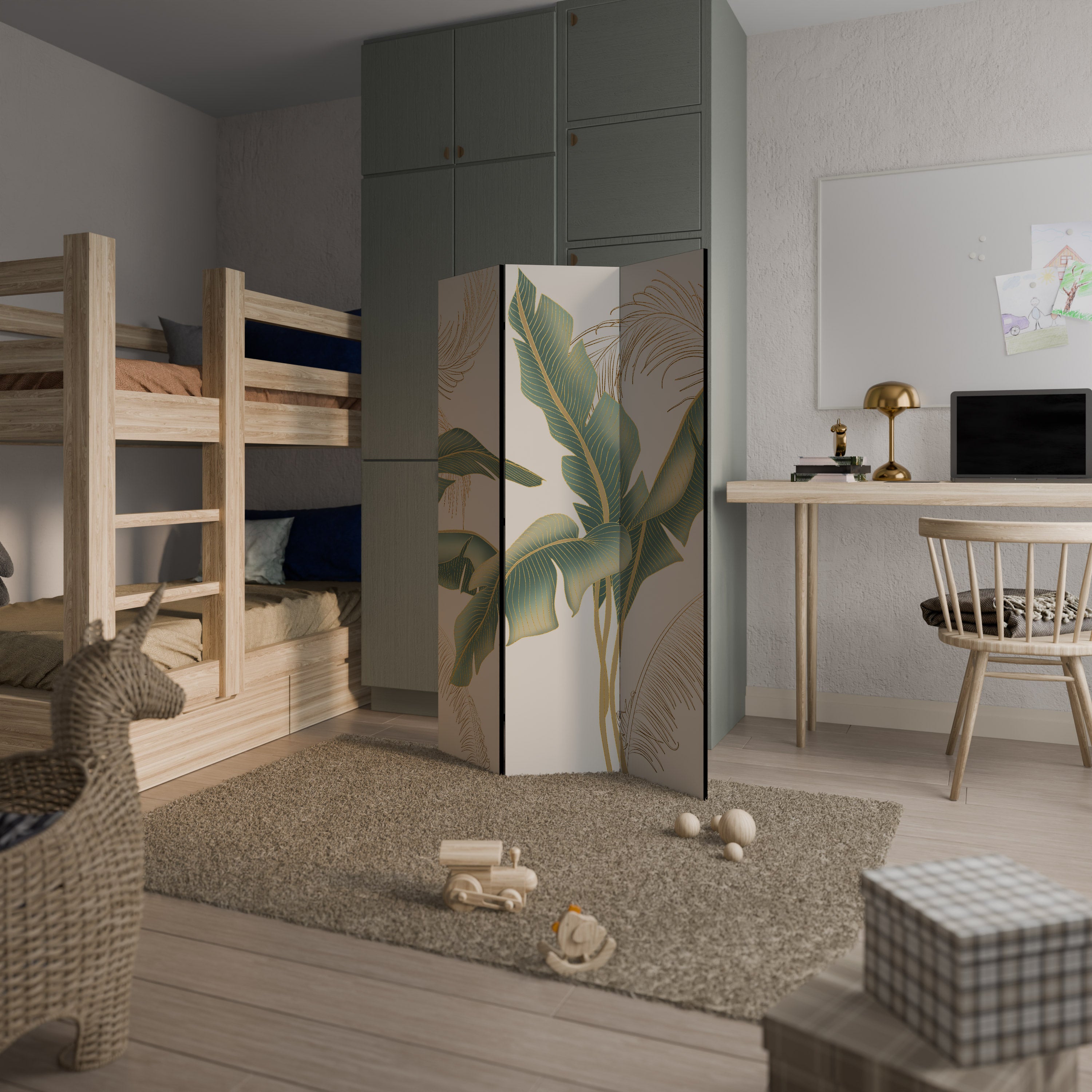 GENTLE HARMONY Dekorativ rumsavdelare – 3 paneler