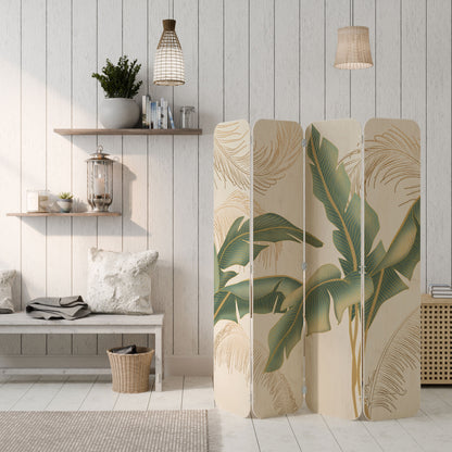 GENTLE HARMONY 4-Panel Plywood Room Divider