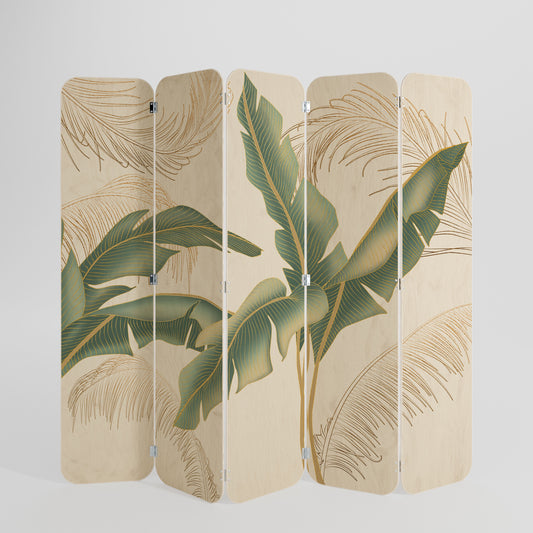 GENTLE HARMONY 5-Panel Plywood Room Divider