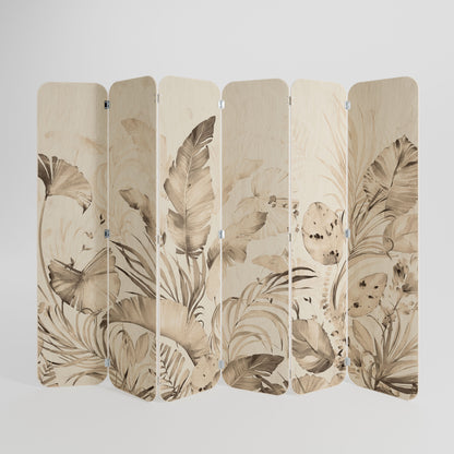 WILD TENDERNESS 6-Panel Plywood Room Divider