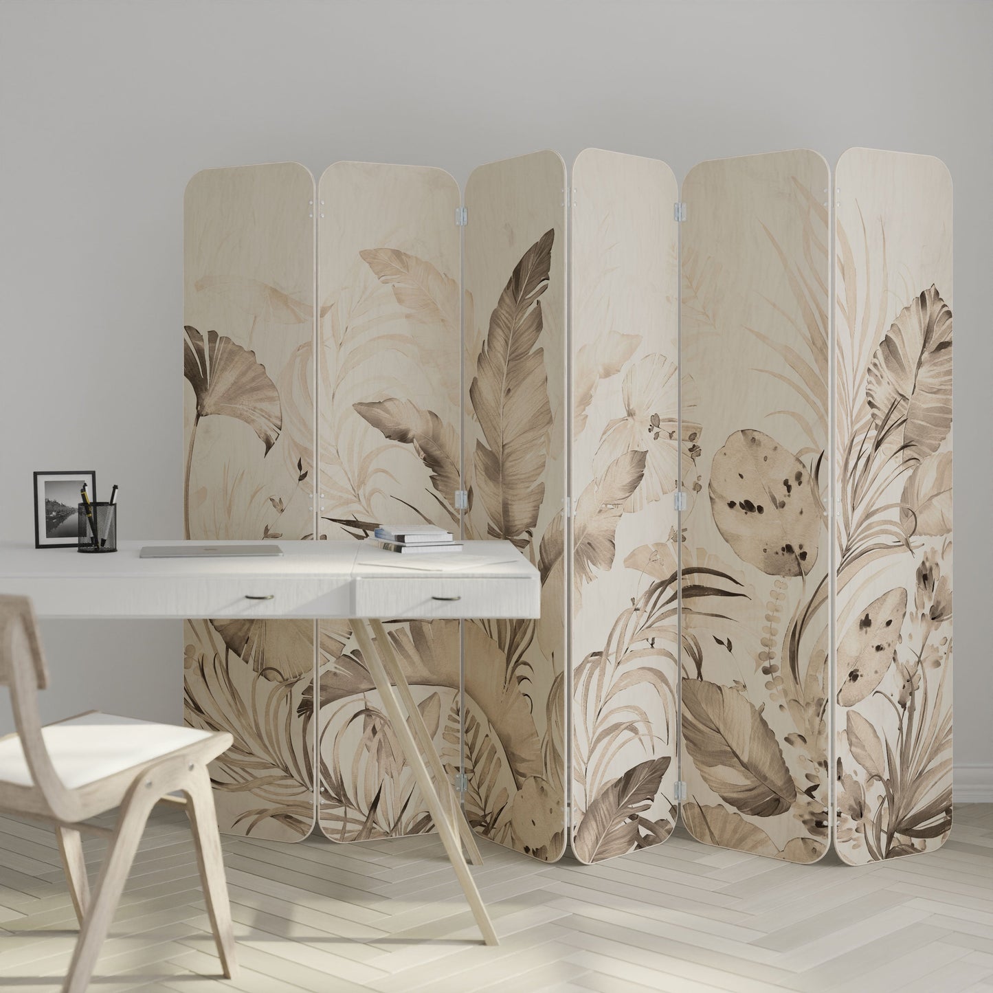 WILD TENDERNESS 6-Panel Plywood Room Divider