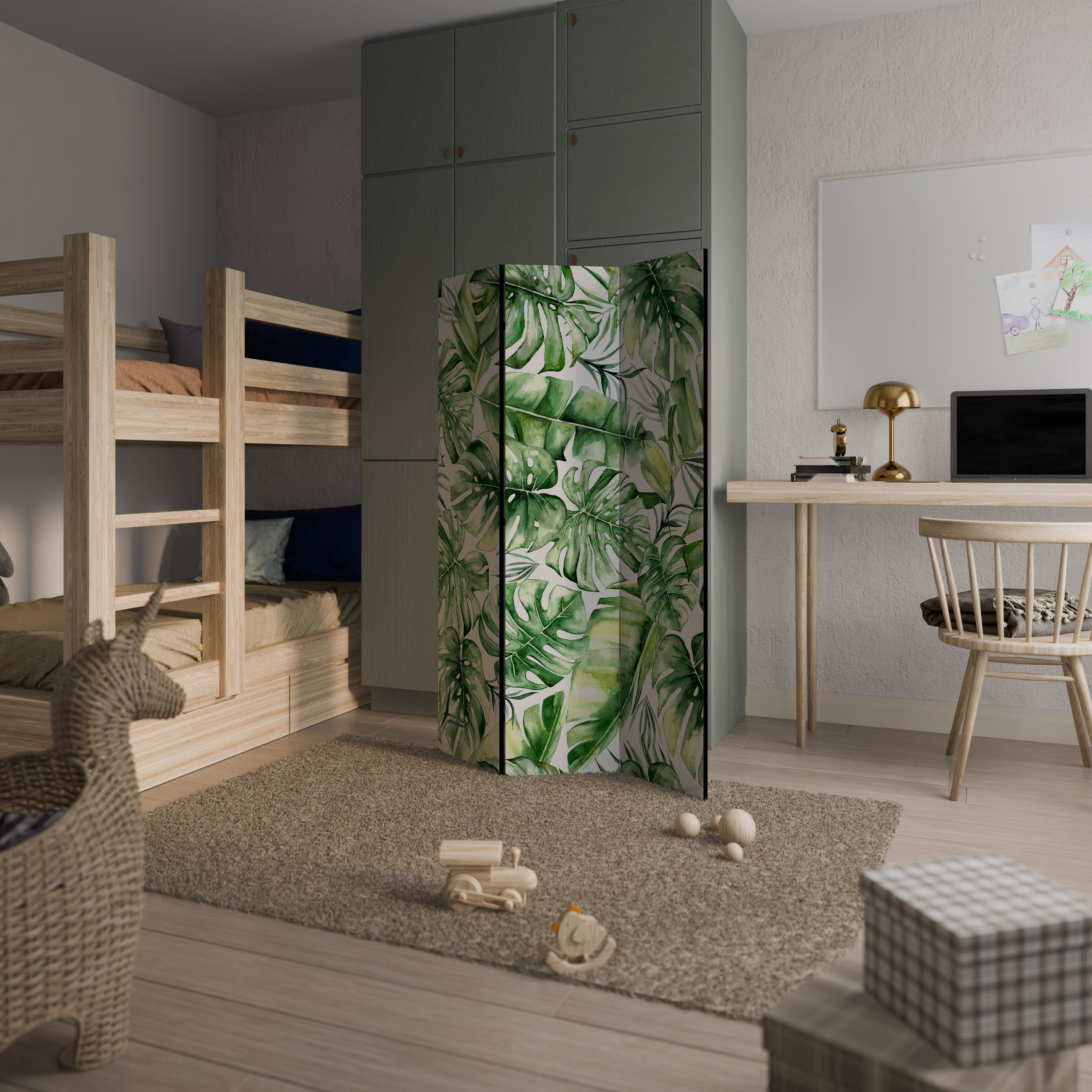 NATURE'S CANVAS Dekorativ rumsavdelare – 3 paneler