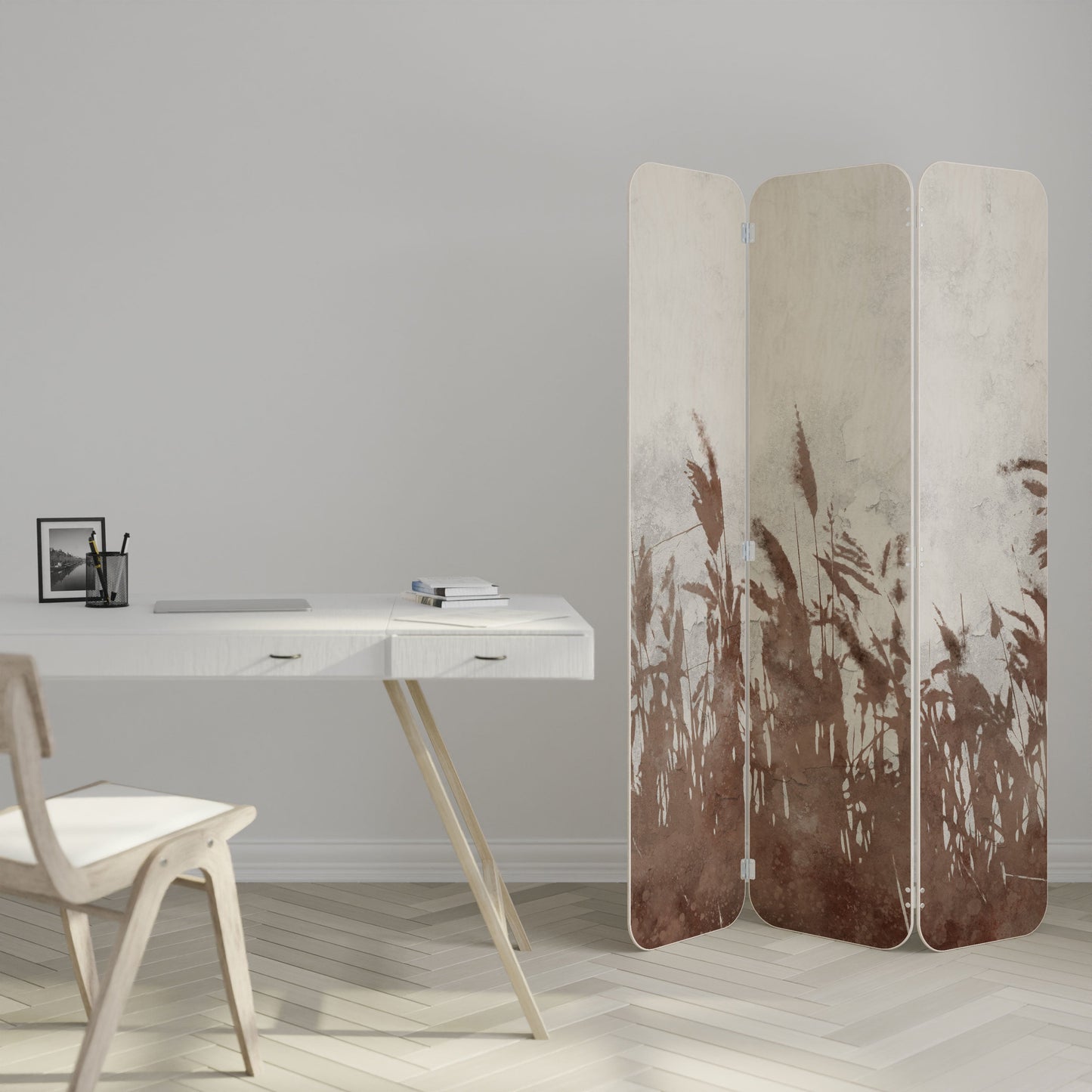 FLAWLESS CAPTURE 3-Panel Plywood Room Divider