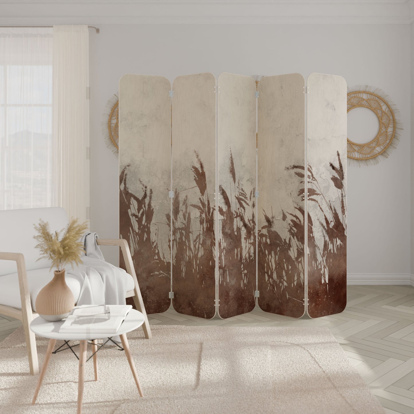 FLAWLESS CAPTURE 5-Panel Plywood Room Divider