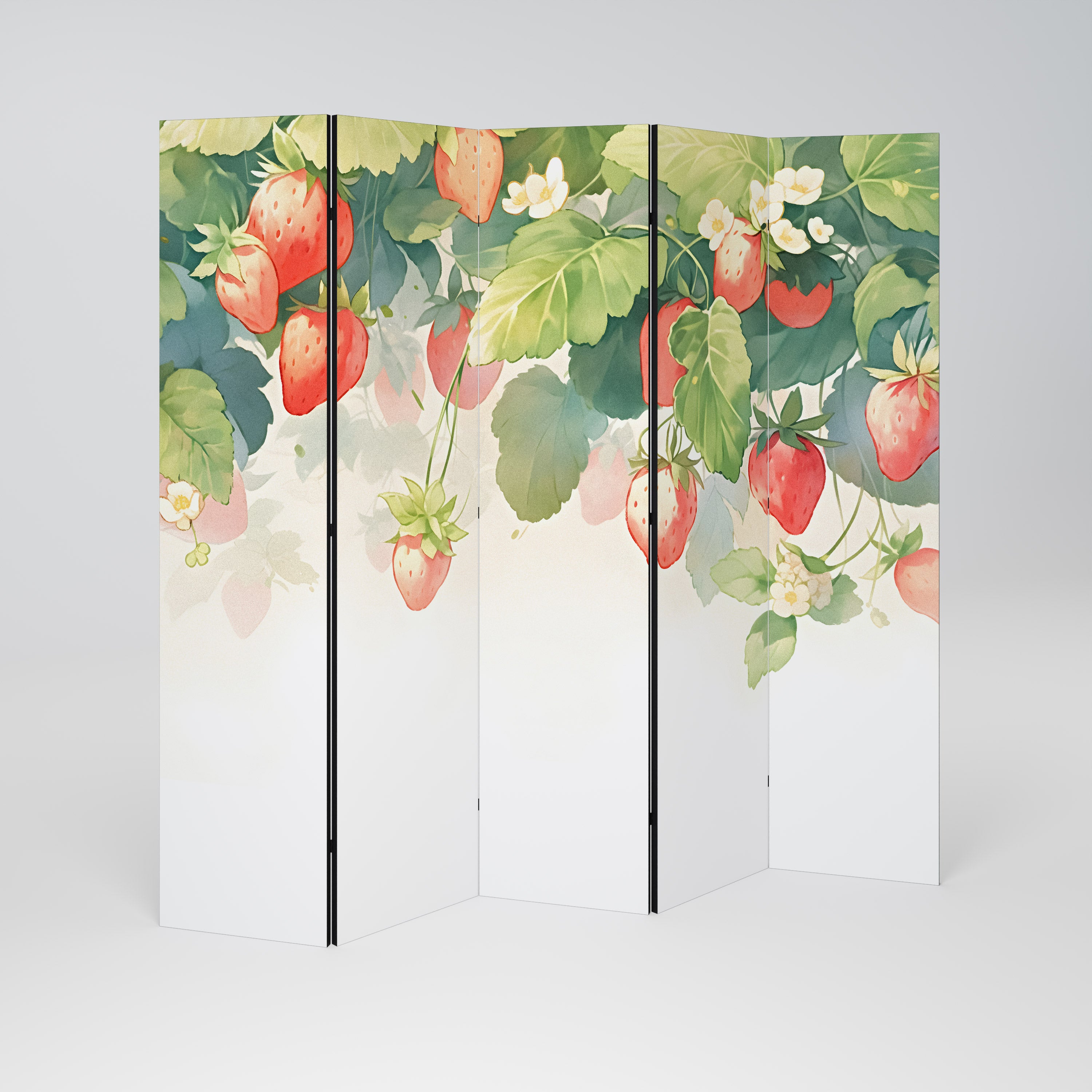 STRAWBERRY DREAMSCAPE 5-Panel Room Divider