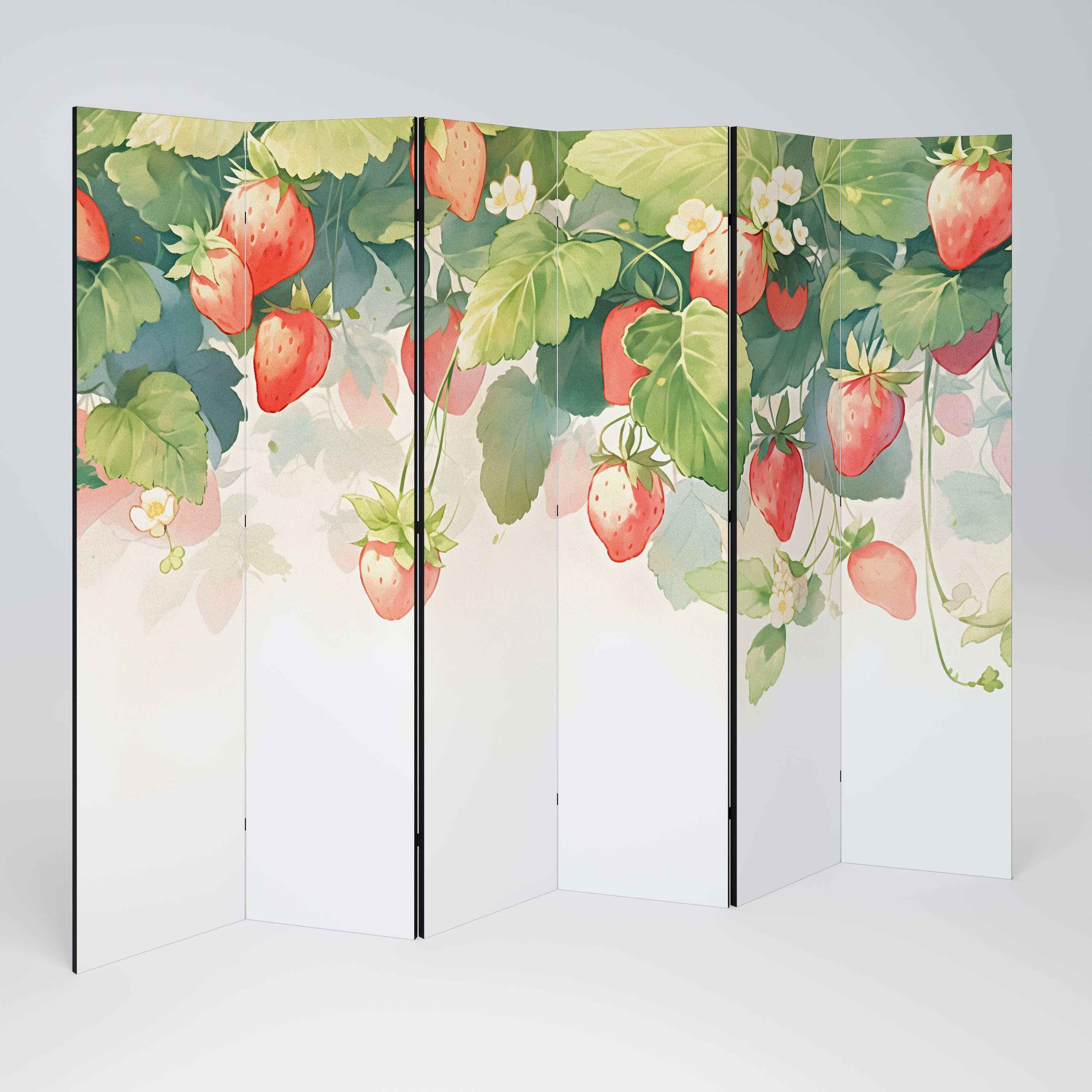 STRAWBERRY DREAMSCAPE 6-Panel Room Divider