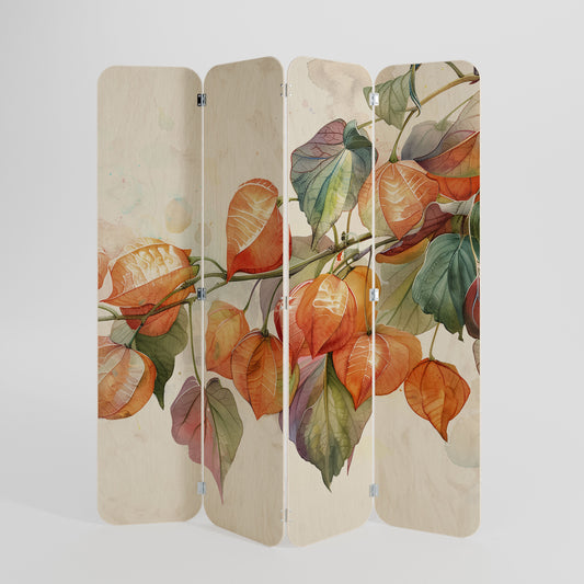 FLEETING DAYS 4-Panel Plywood Room Divider