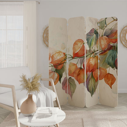 FLEETING DAYS 4-Panel Plywood Room Divider