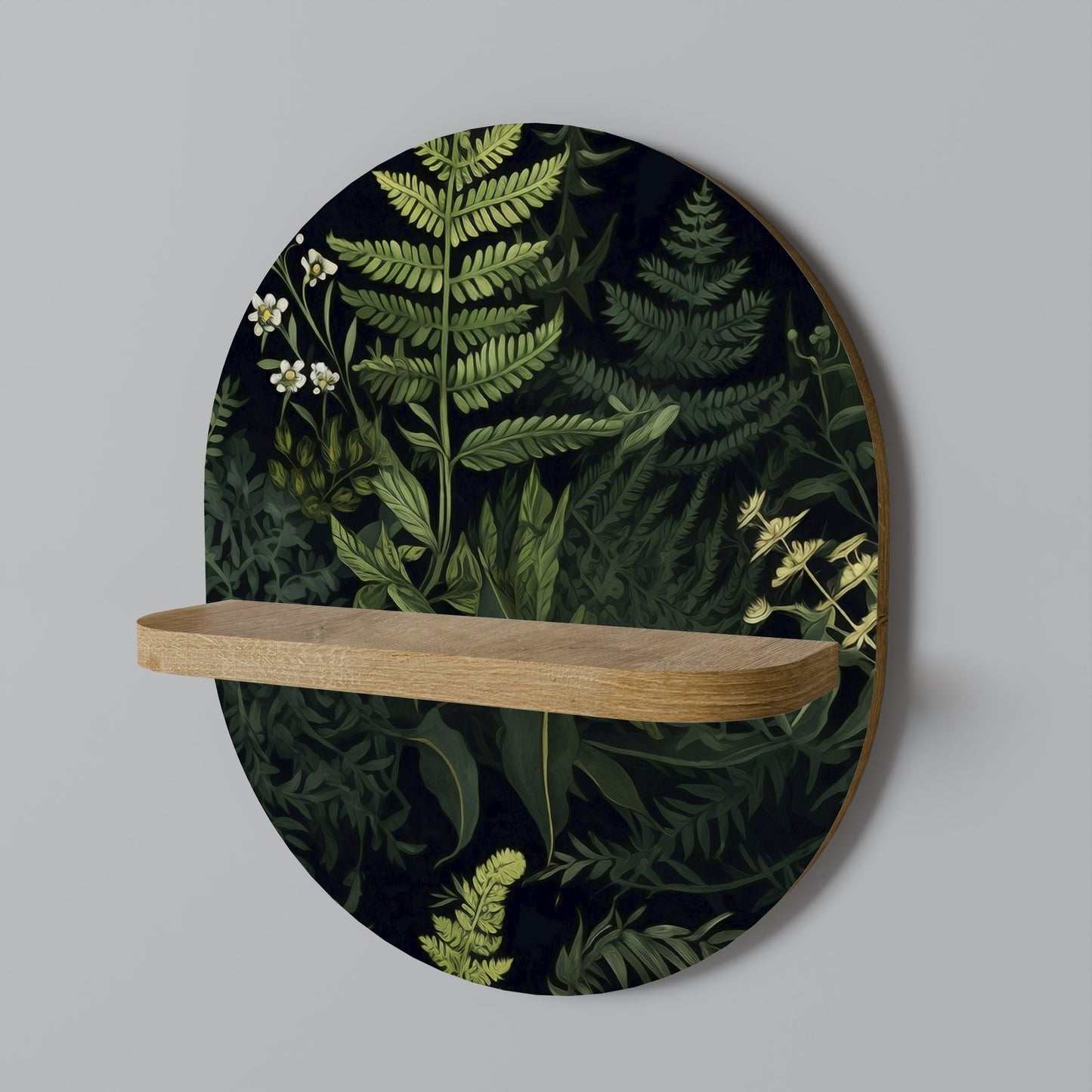 FOREST WONDERS Oval Art Shelf In Oak Effect