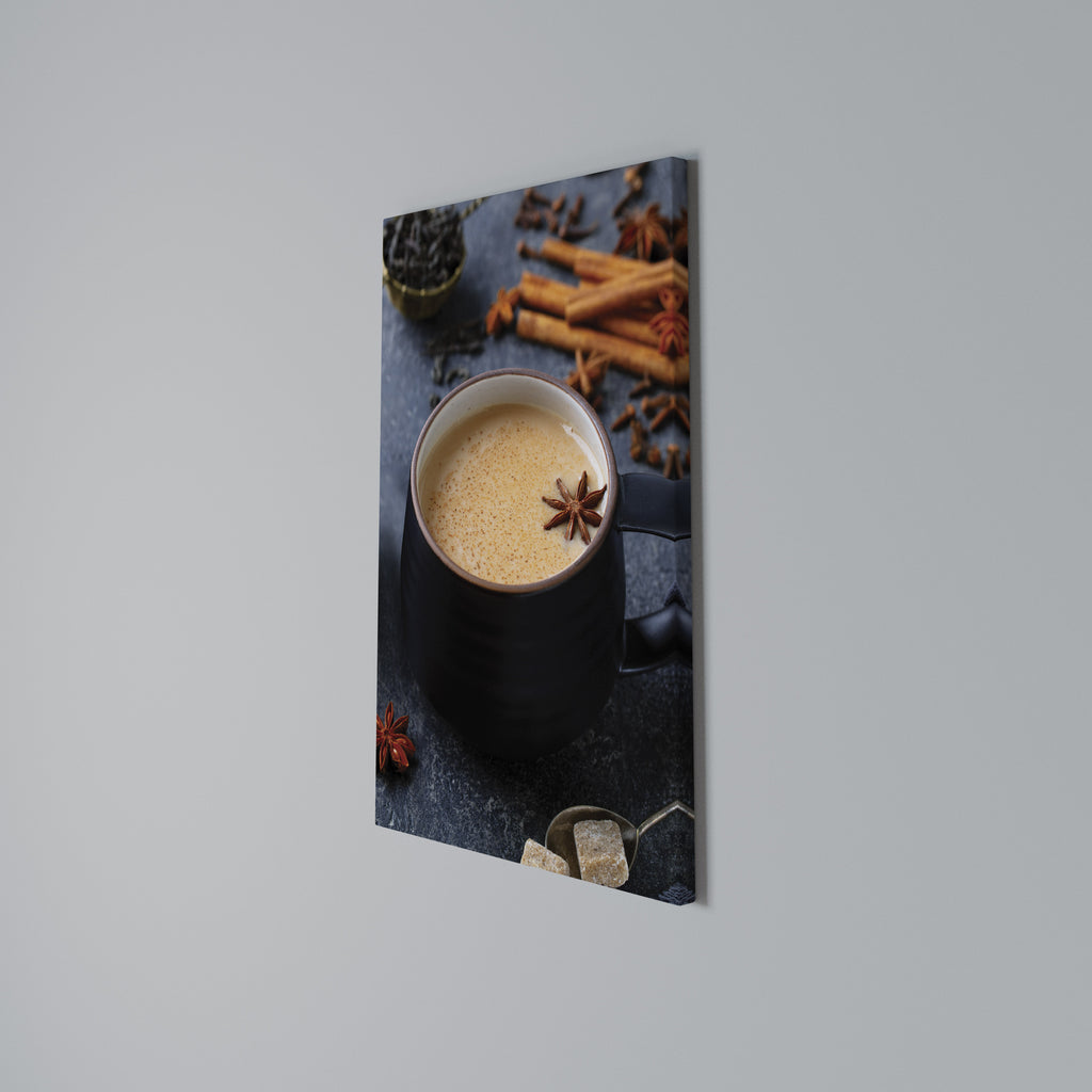 WARMTH IN A CUP Cuadro en lienzo vertical