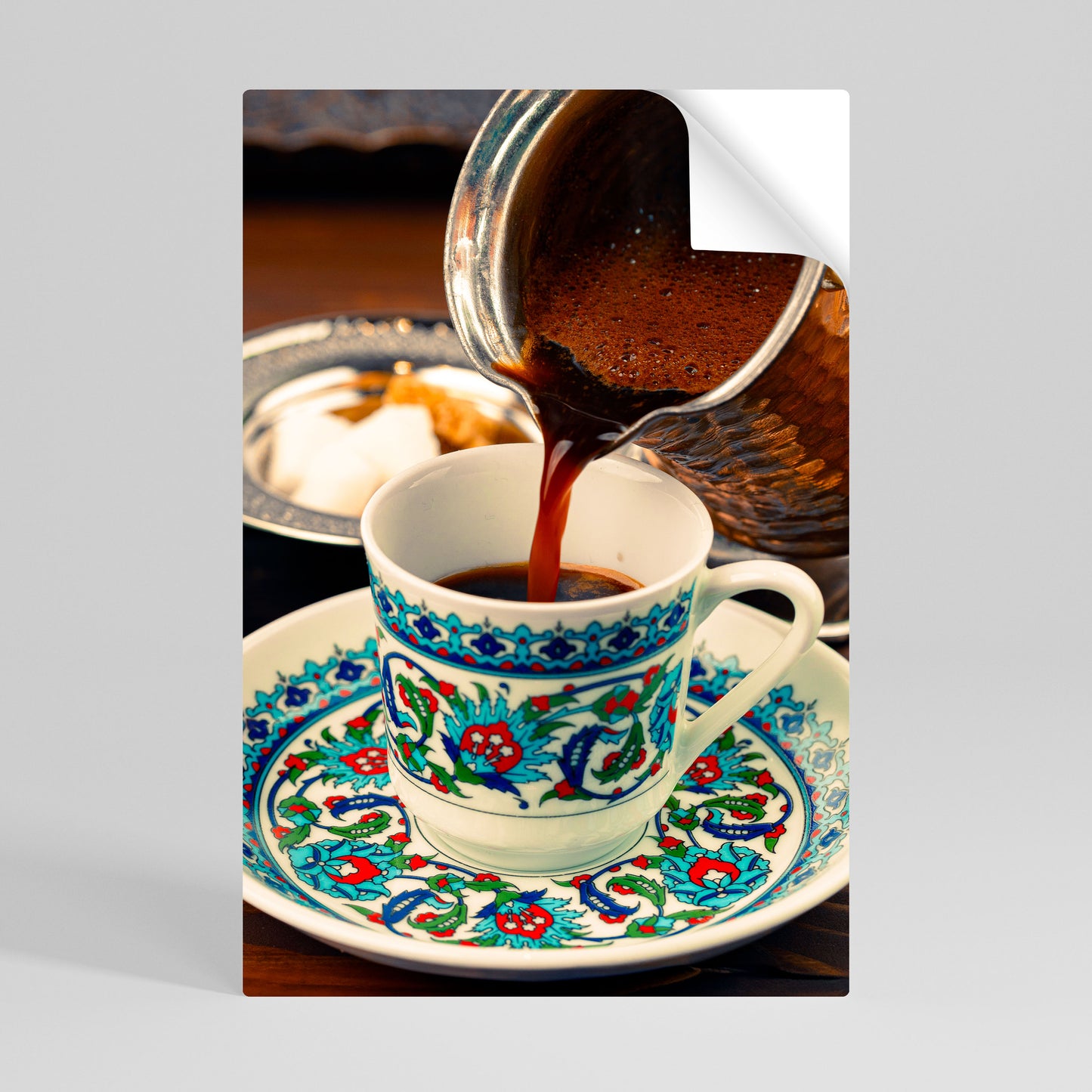 TRADITION IN A CUP Självhäftande Vertikal Poster