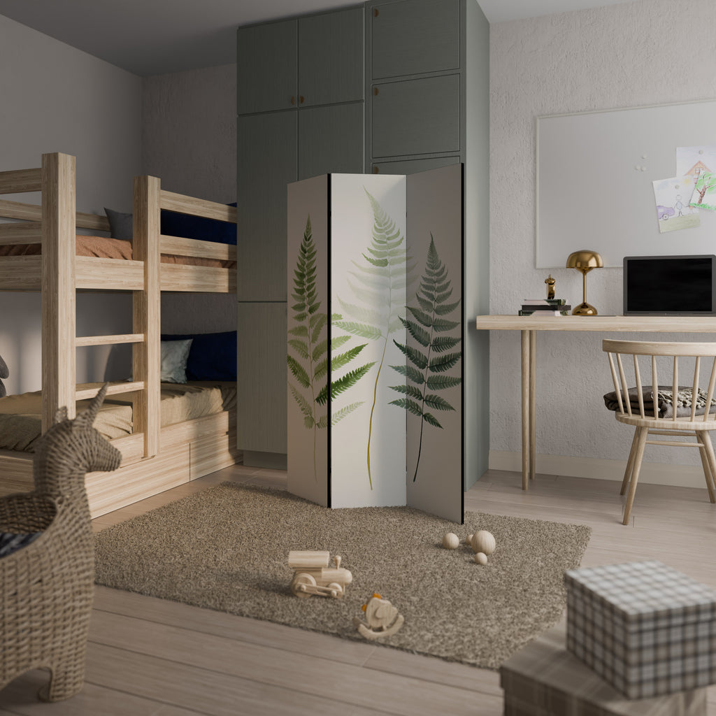 FERN MAJESTY Dekorativ rumsavdelare – 3 paneler