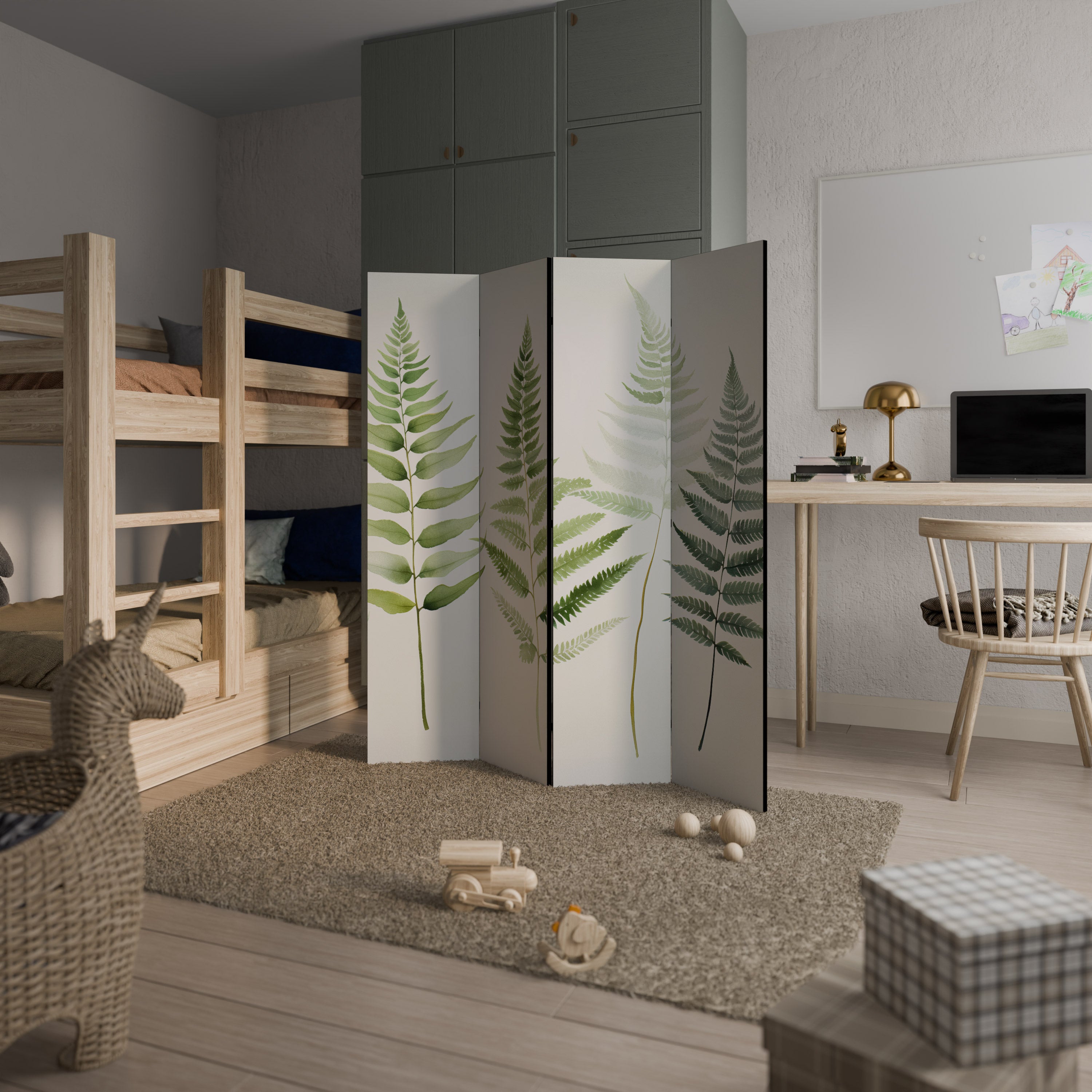 FERN MAJESTY 4-teiliger Paravent