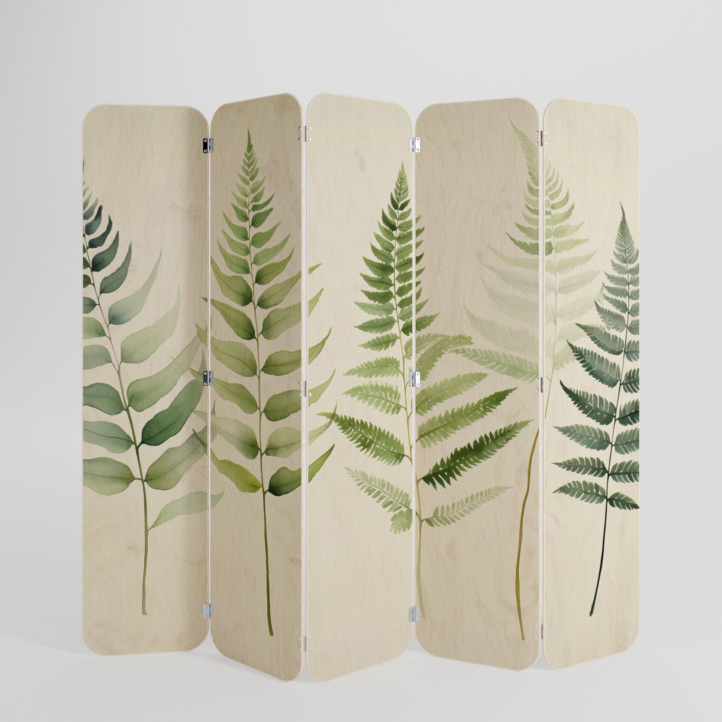 FERN MAJESTY 5-Panel Plywood Room Divider