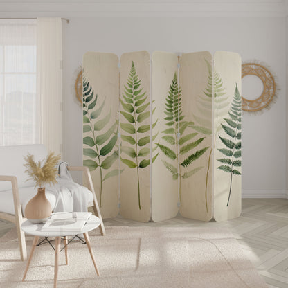 FERN MAJESTY 5-Panel Plywood Room Divider