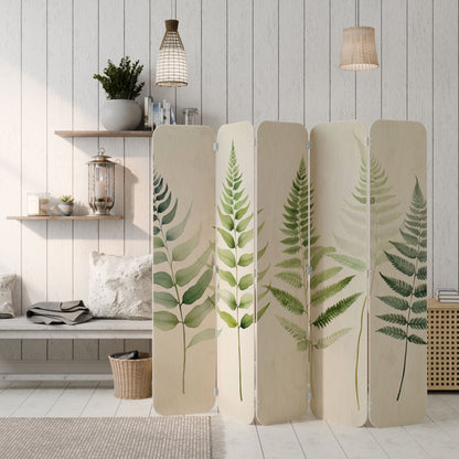 FERN MAJESTY 5-Panel Plywood Room Divider