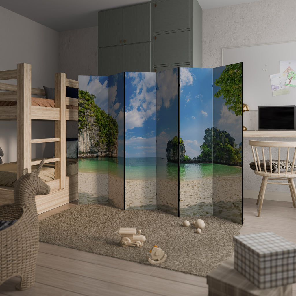 SUN-KISSED HAVEN Biombo de 6 paneles