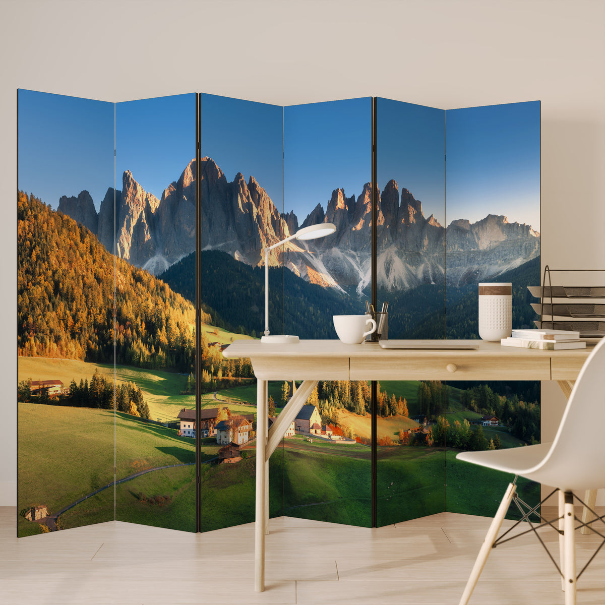 MOUNTAIN DREAMSCAPE Biombo de 6 paneles